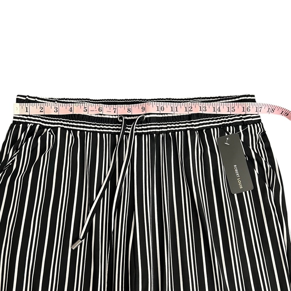Robert Louis Womens Sz L Pull On Striped Cargo Jogger Pants Pockets - Picture 6 of 13
